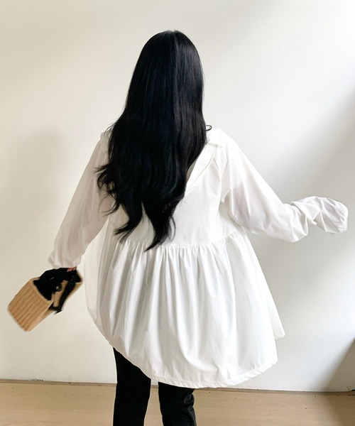 スーパービューティー♡ギャザーデザインパーカーSize42　ブラック スーパービューティー♡ギャザーデザインパーカーSize42