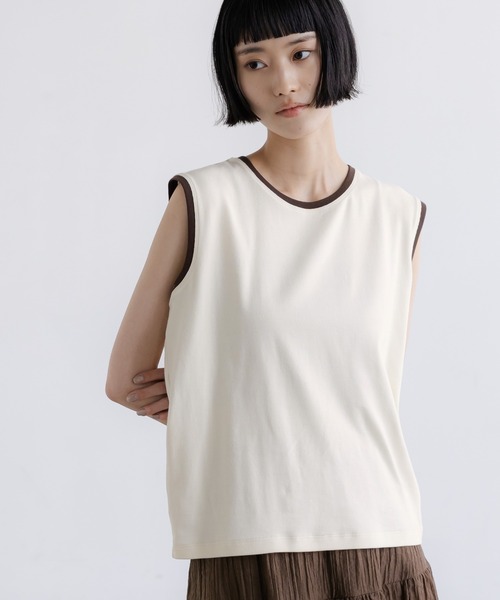 LOWRYS FARM(ローリーズファーム)の「ハイショクタンク 574839(タンクトップ・レディース・アイボリー/ブラック/チャコールグレー/ベージュ/オフホワイト/ピンク・FREE)」の1枚目の写真
