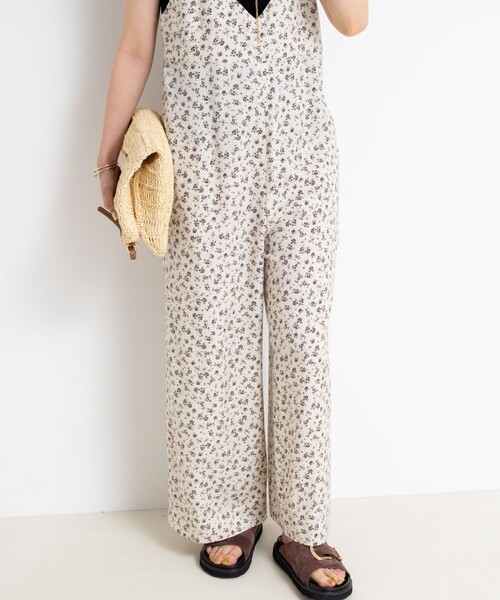 Rie Miller(リエミラー)の「ウォッシャブルシーチングプリントオールインワン(つなぎ/オールインワン・レディース・ベージュ系その他/ブラック系その他/オレンジ系その他・38)」の7枚目の写真