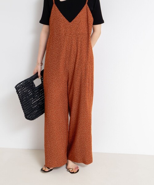 Rie Miller(リエミラー)の「ウォッシャブルシーチングプリントオールインワン(つなぎ/オールインワン・レディース・ベージュ系その他/ブラック系その他/オレンジ系その他・38)」の15枚目の写真