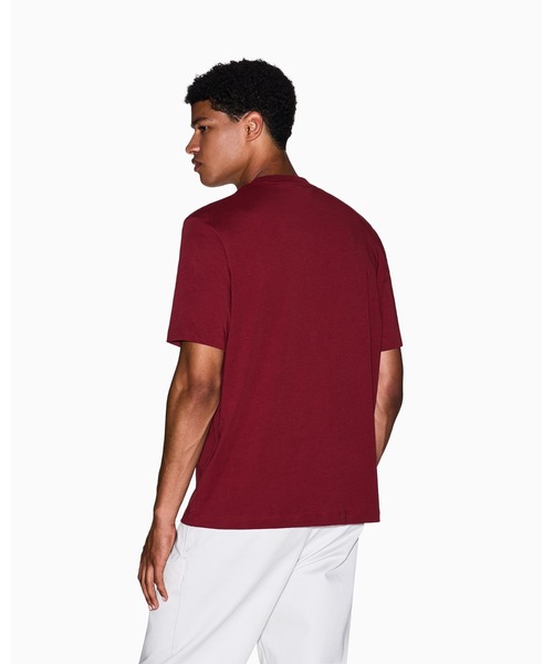ARMANI EXCHANGE(アルマーニエクスチェンジ)の「【A|X アルマーニ エクスチェンジ】AXロゴ 半袖クルーネックTシャツ/REGULAR+(Tシャツ/カットソー・メンズ・レッド/ブラック・XX-LARGE/X-LARGE/LARGE/MEDIUM/SMALL/X-SMALL)」の3枚目の写真