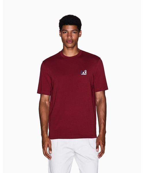 ARMANI EXCHANGE(アルマーニエクスチェンジ)の「【A|X アルマーニ エクスチェンジ】AXロゴ 半袖クルーネックTシャツ/REGULAR+(Tシャツ/カットソー・メンズ・レッド/ブラック・XX-LARGE/X-LARGE/LARGE/MEDIUM/SMALL/X-SMALL)」の6枚目の写真