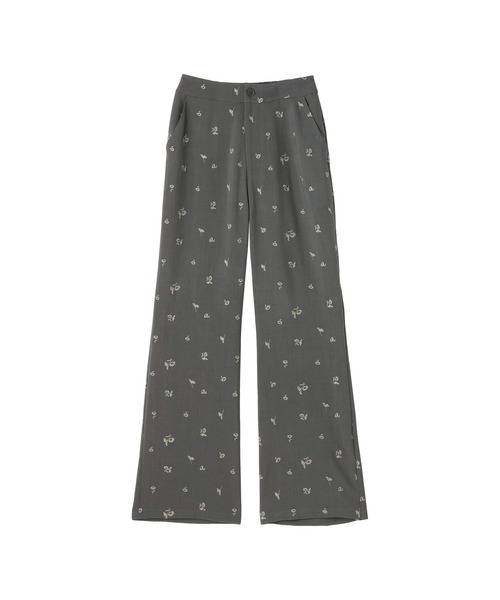 Mary  マリークワント　マリクワ　花柄　スウェット　ワンピース　グレー. 数量5から】 生地 『オックス MARY QUANT フラワー グレー