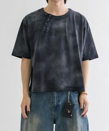 クロップドヘッズ　ブラック ヘンリーネック カットソー Sサイズ　レア メンズのTシャツ/カットソー（ブラック/黒色系・ヘンリーネック