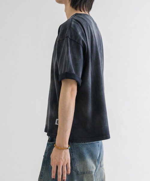 EPNK（イーピーエヌケー）の「【EPNK】Asymmetry henry neck tee / アシンメトリーヘンリーネックtee（Tシャツ/カットソー・メンズ・ブラウン/ブラック・SMALL/MEDIUM/LARGE）」の9枚目の写真