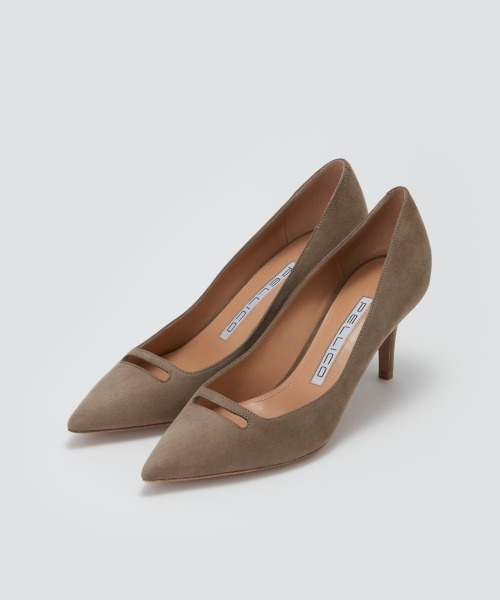 【PELLICO】ANIMA アネッリフィッビア スウェード パンプス ANIMA アネッリ スウェード パンプス 6.5cm TAUPE（パンプス