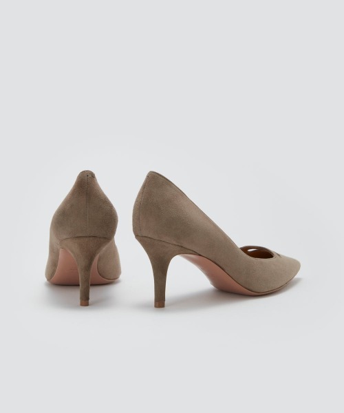 ANIMA アネッリ スウェード パンプス 6.5cm TAUPE（パンプス