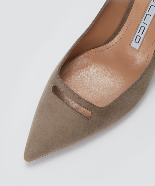美品♡Pellico スエード　パンプス　カーキ　38 ANIMA アネッリ スウェード パンプス 6.5cm TAUPE（パンプス