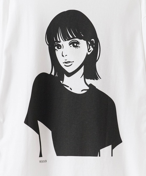 WBSB(ダブルビーエスビー)の「WBSB/ダブルビーエスビー×Hime/ヒメ WBSB girl L/S TEE Tシャツ ロンT メンズ 秋物 秋服 2026年秋冬(Tシャツ/カットソー・メンズ・ホワイト・XL/L/M)」の2枚目の写真