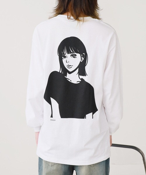 WBSB(ダブルビーエスビー)の「WBSB/ダブルビーエスビー×Hime/ヒメ WBSB girl L/S TEE Tシャツ ロンT メンズ 秋物 秋服 2026年秋冬(Tシャツ/カットソー・メンズ・ホワイト・XL/L/M)」の5枚目の写真