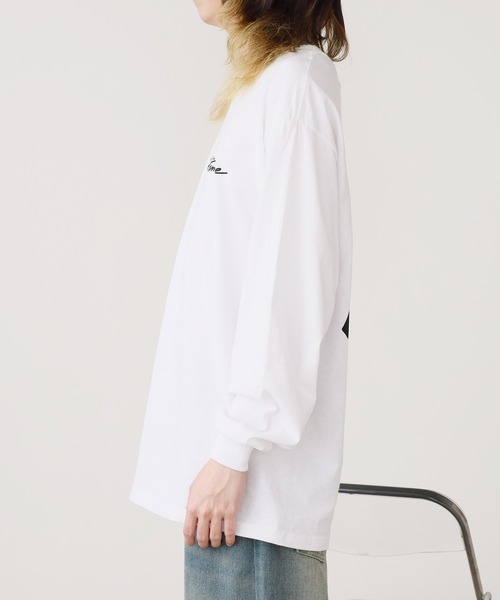 WBSB(ダブルビーエスビー)の「WBSB/ダブルビーエスビー×Hime/ヒメ WBSB girl L/S TEE Tシャツ ロンT メンズ 秋物 秋服 2026年秋冬(Tシャツ/カットソー・メンズ・ホワイト・XL/L/M)」の4枚目の写真