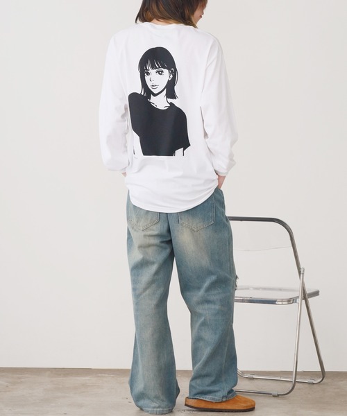 WBSB(ダブルビーエスビー)の「WBSB/ダブルビーエスビー×Hime/ヒメ WBSB girl L/S TEE Tシャツ ロンT メンズ 秋物 秋服 2026年秋冬(Tシャツ/カットソー・メンズ・ホワイト・XL/L/M)」の9枚目の写真