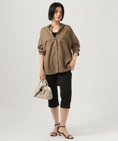 BAYFLOW（ベイフロー）の「2WAYスタンダートシャツ（シャツ/ブラウス・レディース・ブルー/チャコール/イエロー/ブラウン・FREE）」の7枚目の写真