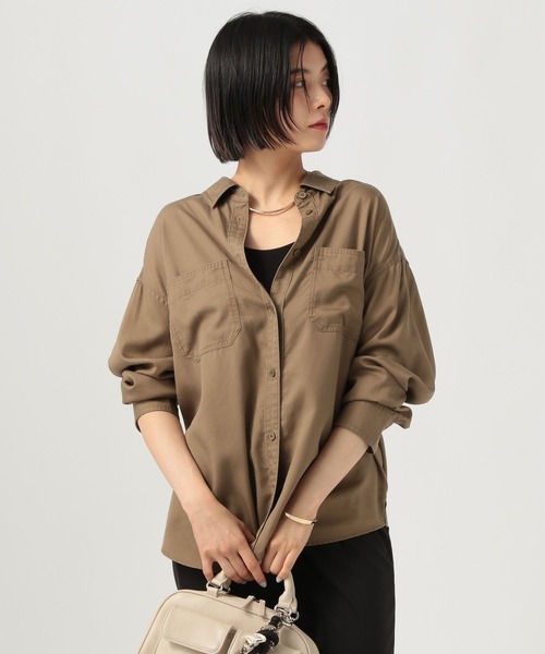 BAYFLOW（ベイフロー）の「2WAYスタンダートシャツ（シャツ/ブラウス・レディース・ブルー/チャコール/イエロー/ブラウン・FREE）」の9枚目の写真