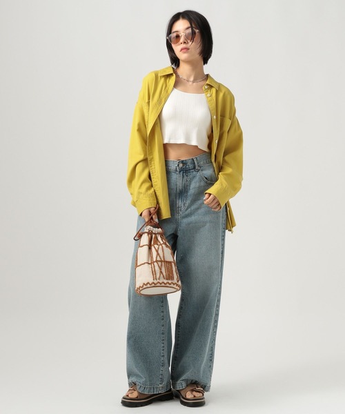 BAYFLOW（ベイフロー）の「2WAYスタンダートシャツ（シャツ/ブラウス・レディース・ブルー/チャコール/イエロー/ブラウン・FREE）」の10枚目の写真