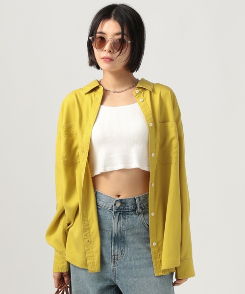 BAYFLOW（ベイフロー）の「2WAYスタンダートシャツ（シャツ/ブラウス・レディース・ブルー/チャコール/イエロー/ブラウン・FREE）」の11枚目の写真