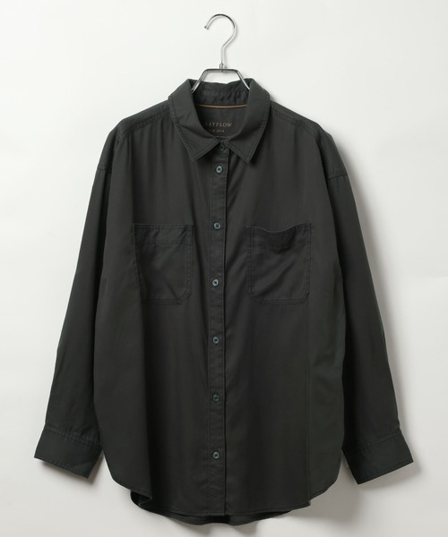 BAYFLOW（ベイフロー）の「2WAYスタンダートシャツ（シャツ/ブラウス・レディース・ブルー/チャコール/イエロー/ブラウン・FREE）」の18枚目の写真