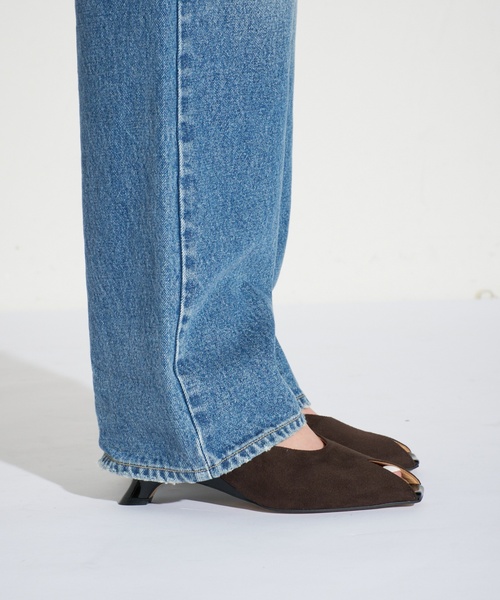 GRISE（グリーズ）の「《追加》GRISE6cmピープトゥストラップミュール（サンダル・レディース・ブラウン/ネイビー/ブラック・SMALL/MEDIUM/LARGE/X-LARGE）」の8枚目の写真