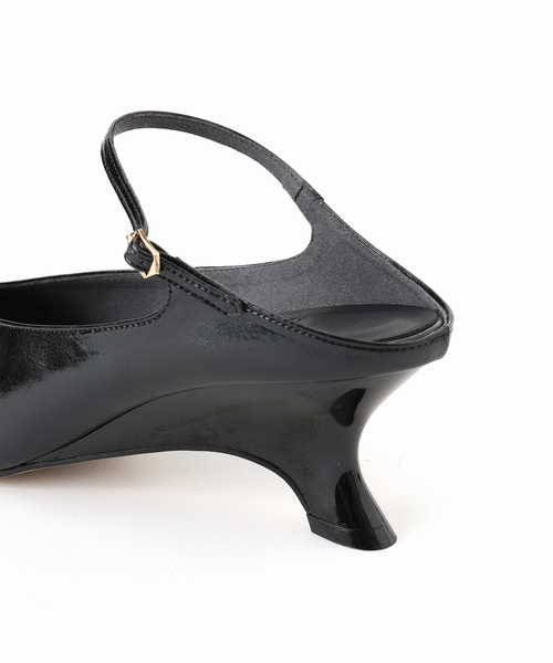 【新品未使用】TULLE BACKストラップミュール ブラック LL TULLE BACKストラップミュール