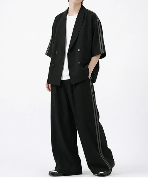 revertical(リバーティカル)の「サイドラインワイドパンツ(その他パンツ・メンズ・ブラック/ブラウン/チャコール・SMALL/MEDIUM/LARGE)」の10枚目の写真