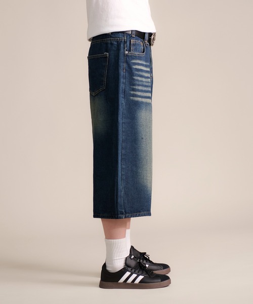 CALIFORNIA OUTFITTERS(カリフォルニア アウトフィッターズ)の「7B7 クロップド丈 デニムハーフパンツ(デニムパンツ・メンズ・ブルー・S/M/L/XL)」の3枚目の写真