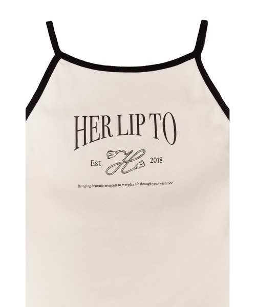 Herlipto Logo Top ecru Sサイズ Her lip to Logo Top（タンクトップ）｜Her lip to（ハーリップ