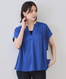 OPAQUE.CLIP | スキッパーフレアカットソー【接触冷感/洗濯機洗い可】(Tシャツ/カットソー)