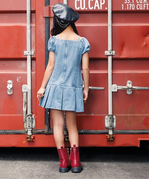 algy(アルジー)の「グランジワンピ(ワンピース・キッズ・インディゴブルー/ピンク・XX-SMALL/X-SMALL/MEDIUM/SMALL)」の4枚目の写真