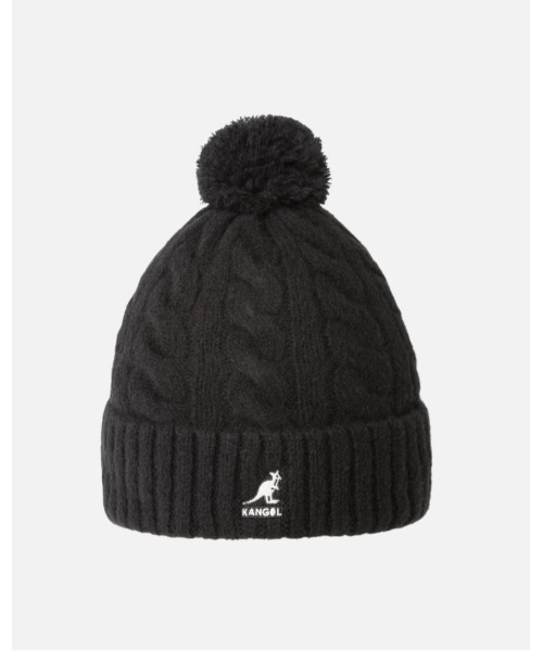 KANGOL（カンゴール）の「KANGOL POMPOM BEANIE / カンゴール（ニットキャップ/ビーニー・レディース・オレンジ/ホワイト/ブラック・ONE SIZE）」の5枚目の写真
