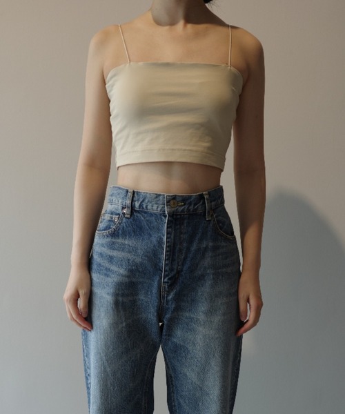 CLANE THIN CORD BANDEAU TOPS ホワイト THIN CORD BANDEAU TOPS｜TOPS
