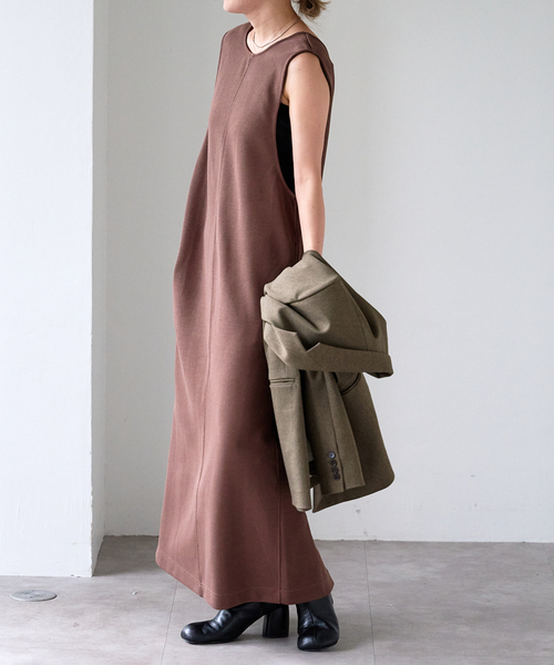 セール】前後2WAY コットンWフェイスジャージージャンパースカート