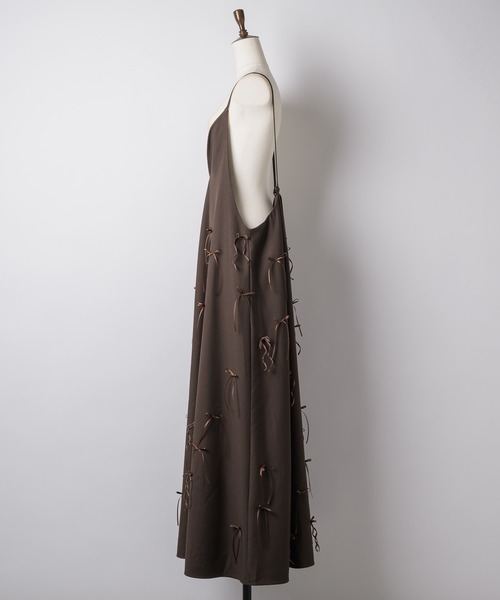 LA BELLE ETUDE（ラベルエチュード）の「many ribbon onepice（ワンピース・レディース・ブラウン/ブラック/アイボリー・0/1）」の13枚目の写真