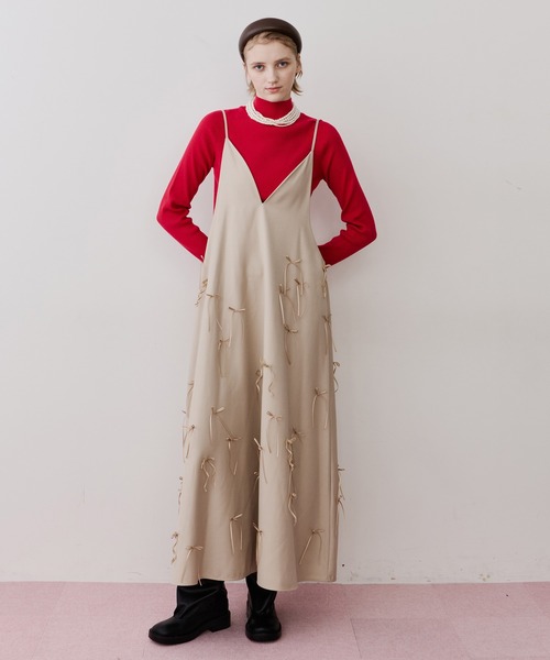 LA BELLE ETUDE（ラベルエチュード）の「many ribbon onepice（ワンピース・レディース・ブラウン/ブラック/アイボリー・0/1）」の21枚目の写真