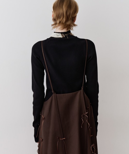 LA BELLE ETUDE（ラベルエチュード）の「many ribbon onepice（ワンピース・レディース・ブラウン/ブラック/アイボリー・0/1）」の6枚目の写真