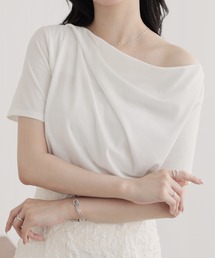 nouvellemoi | 2wayショルダードレープTシャツ(Tシャツ/カットソー)