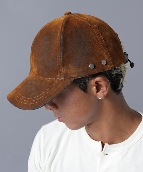 DANKE SCHON(ダンケシェーン)の「DankeSchon/ダンケシェーン/FLOCKYDENIM CAP(キャップ・メンズ・ブラック/ブラウン・F)」の4枚目の写真