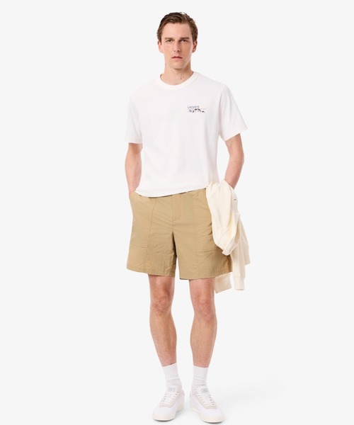 LACOSTE（ラコステ）の「撥水・防風・軽量ファブリック ワークナイロンショーツ / ハーフパンツ（その他パンツ・メンズ・ベージュ/オリーブ・5/3/4/2）」の3枚目の写真