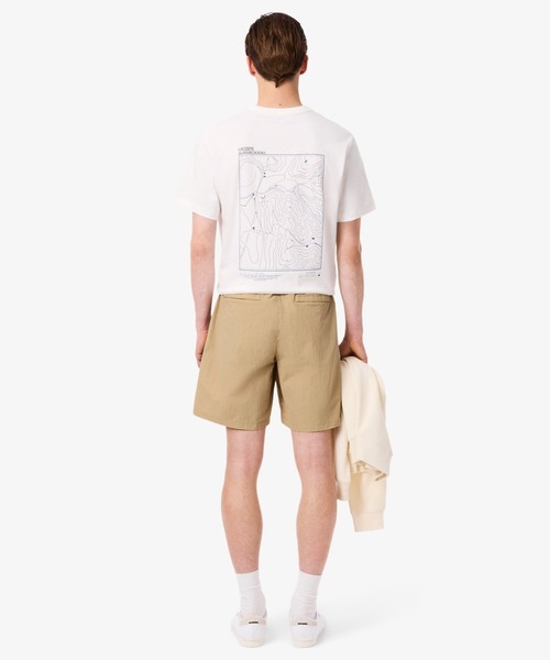 LACOSTE（ラコステ）の「撥水・防風・軽量ファブリック ワークナイロンショーツ / ハーフパンツ（その他パンツ・メンズ・ベージュ/オリーブ・5/3/4/2）」の4枚目の写真
