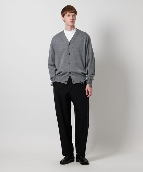 LOEFF＞ダメージ Vネック カーディガン UNISEX（カーディガン