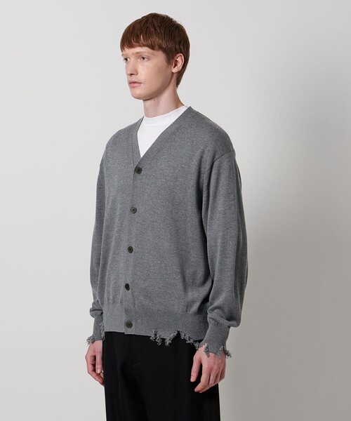 LOEFF＞ダメージ Vネック カーディガン UNISEX（カーディガン/ボレロ