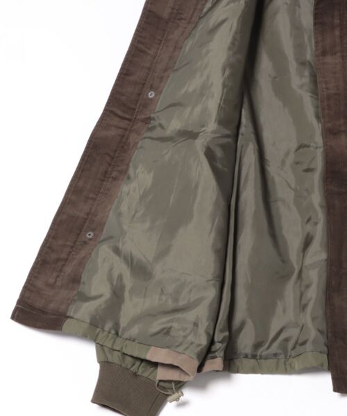 セール】【forksy.】異素材切り替えキルティングショートコート