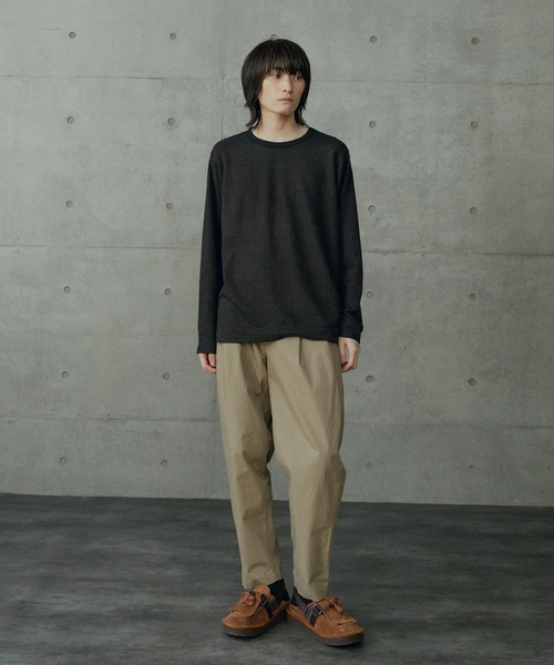 RATTLE TRAP(ラトルトラップ)の「ニットライクストライプカットロンT(Tシャツ/カットソー・メンズ・ホワイト/ブラック・M/LL/S/L)」の17枚目の写真