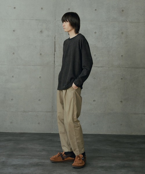 RATTLE TRAP(ラトルトラップ)の「ニットライクストライプカットロンT(Tシャツ/カットソー・メンズ・ホワイト/ブラック・M/LL/S/L)」の16枚目の写真