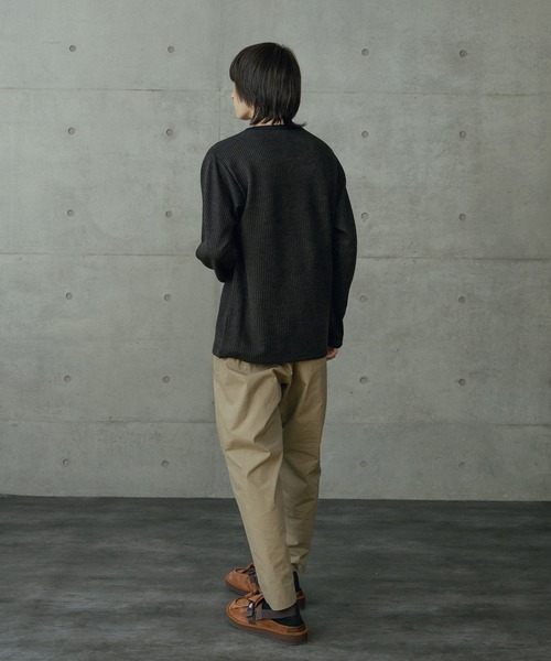 RATTLE TRAP(ラトルトラップ)の「ニットライクストライプカットロンT(Tシャツ/カットソー・メンズ・ホワイト/ブラック・M/LL/S/L)」の15枚目の写真