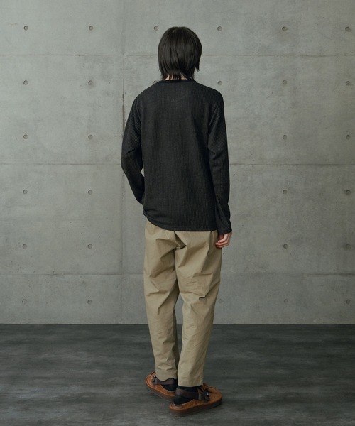 RATTLE TRAP(ラトルトラップ)の「ニットライクストライプカットロンT(Tシャツ/カットソー・メンズ・ホワイト/ブラック・M/LL/S/L)」の14枚目の写真