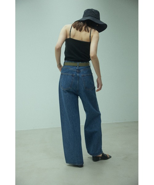 【美品】Black By Moussy　ハイウエスト　デニムパンツ　ワイド 24 BLACK BY MOUSSY（ブラックバイマウジー）の「JAVA black