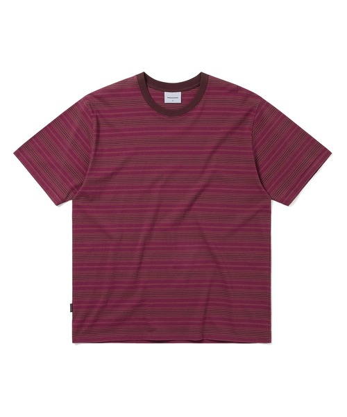 thisisneverthat（ディスイズネバーザット）の「Striped Tee（Tシャツ/カットソー・メンズ・ブルー/ブラウン/レッドパープル・XL/L/M/S）」の3枚目の写真