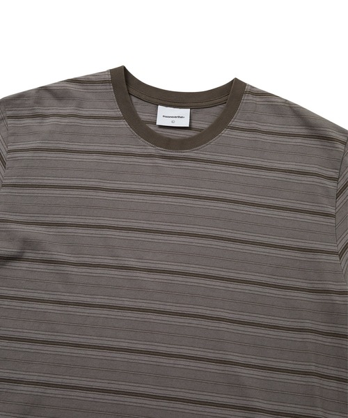 thisisneverthat（ディスイズネバーザット）の「Striped Tee（Tシャツ/カットソー・メンズ・ブルー/ブラウン/レッドパープル・XL/L/M/S）」の4枚目の写真
