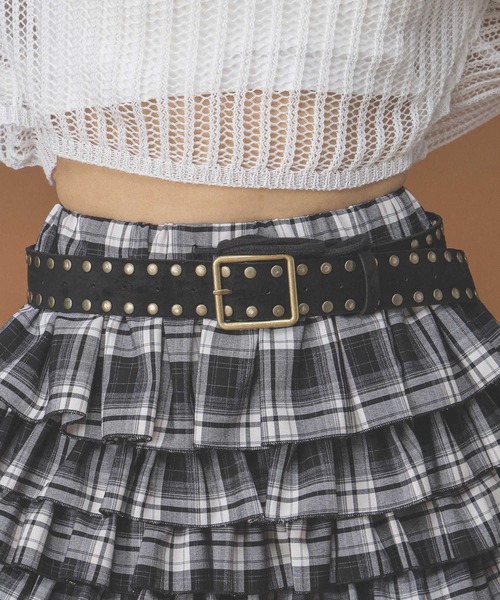 3.3 Field Trip (3.3フィールドトリップ)の「3.3 Field Trip/スタッドベルト(ベルト・レディース・ブラウン/ブラック・FREE)」の1枚目の写真