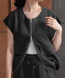 lawgy | bonding big pocket zipper vest / ボンディングビッグポケットジッパーベスト(ベスト)